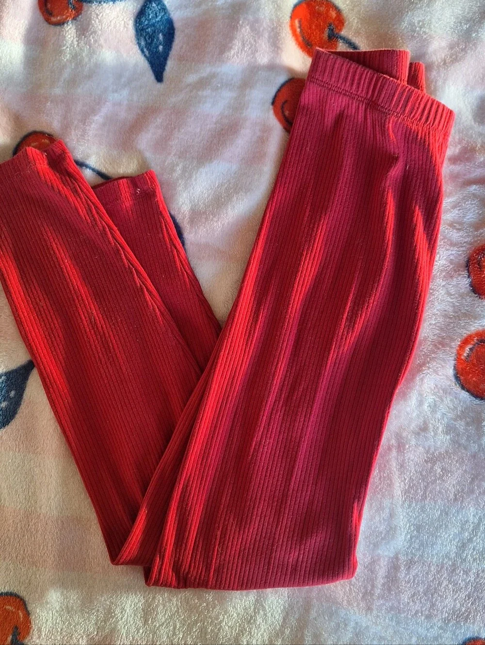 Girls' Red Leggings